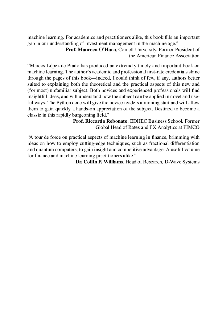 Advances In Financial Machine Learning - Page 4