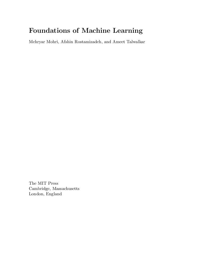 Foundations of Machine Learning - Page 4