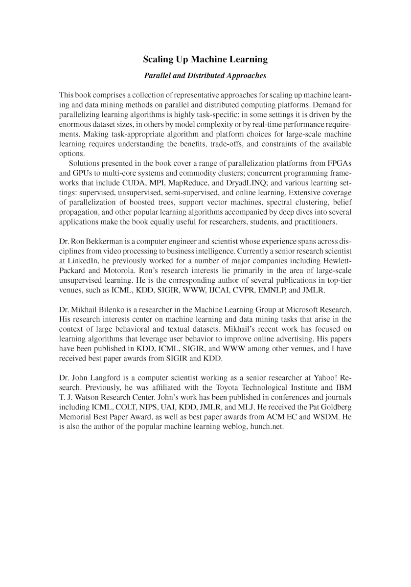 Scaling Up Machine Learning - Page 2
