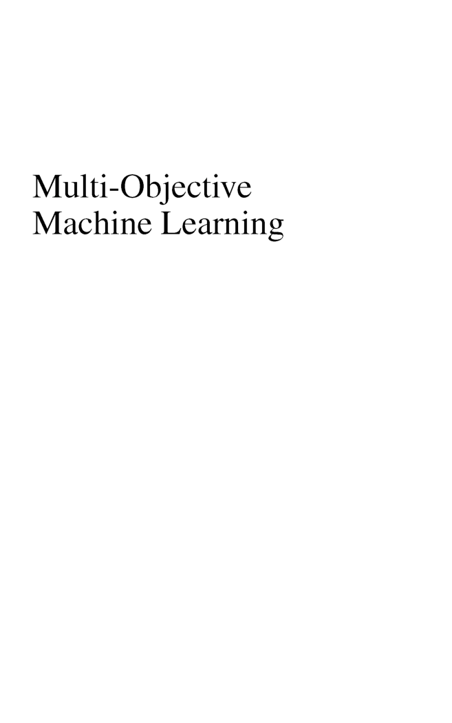 Multi Objective Machine Learning - Page 3
