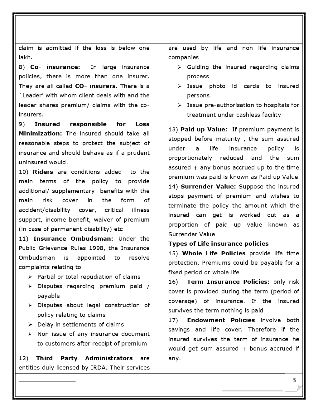 Insurance Sector-Basic Study Material For LIC HFL Exam - Page 4