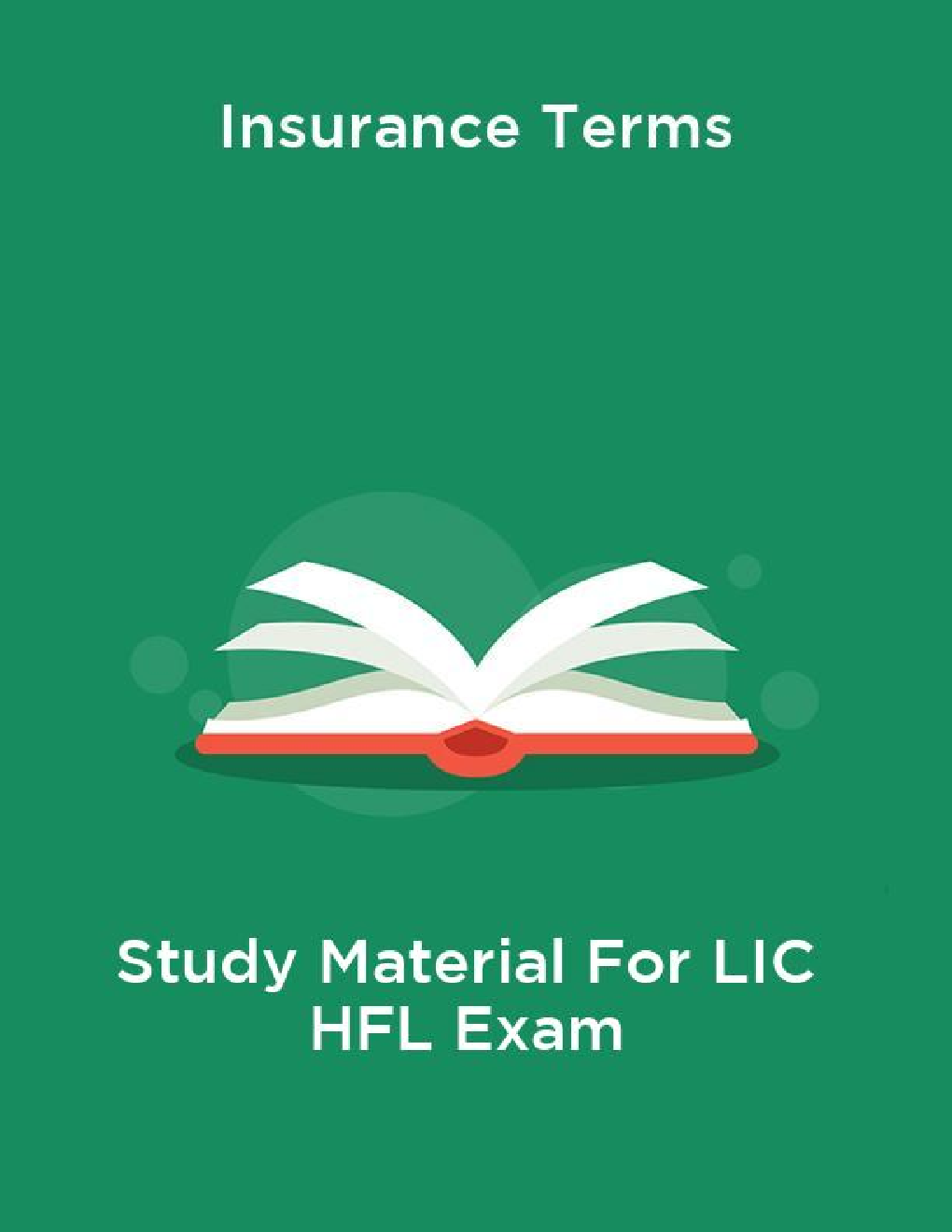 Insurance Terms Study Material For LIC HFl Exam - Page 1