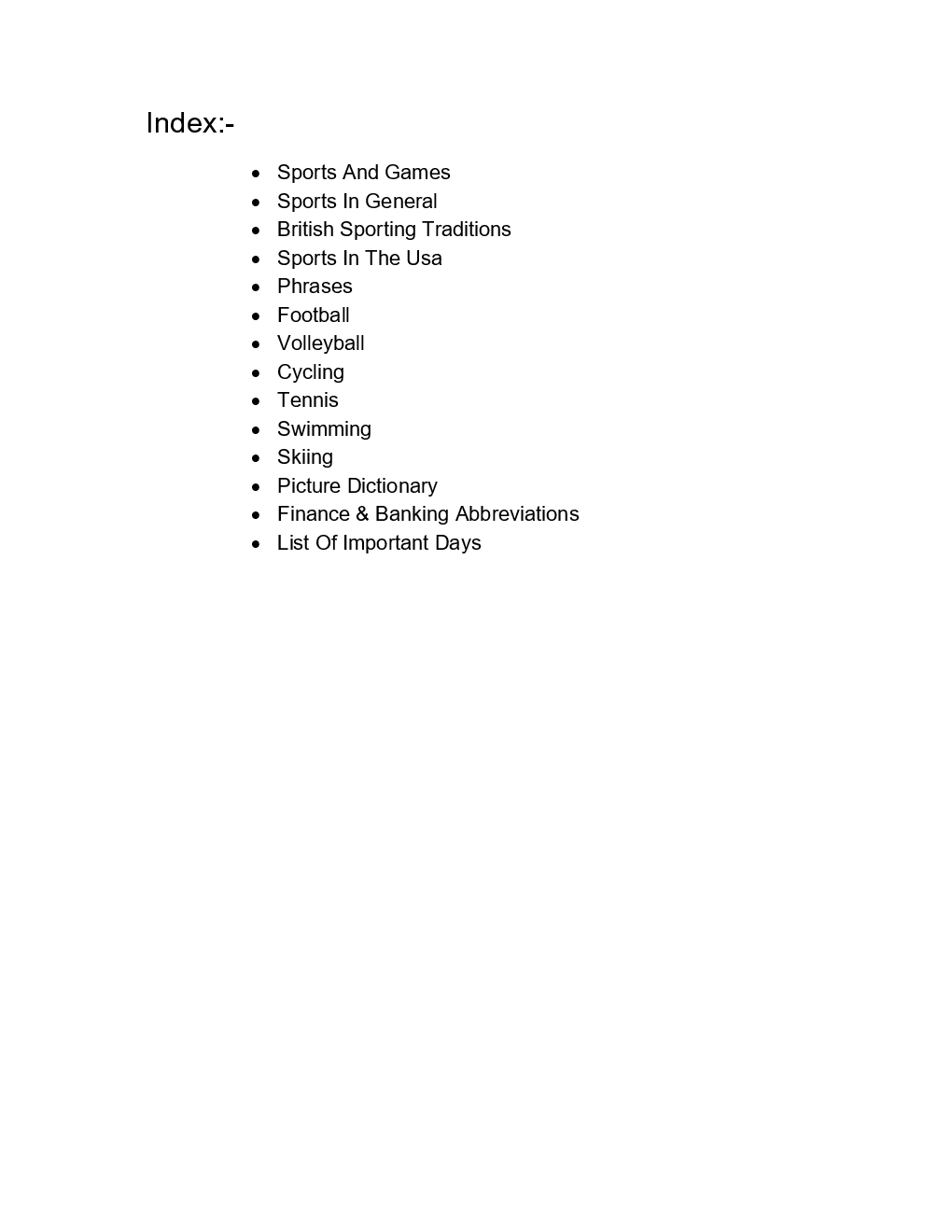 Sports And List Of Important Days Study Material For LIC HFL Exam - Page 2