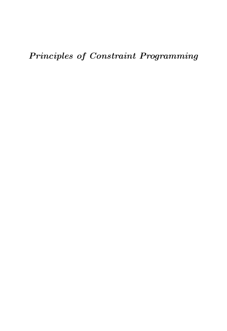 Principles Of Constraint Programming - Page 2