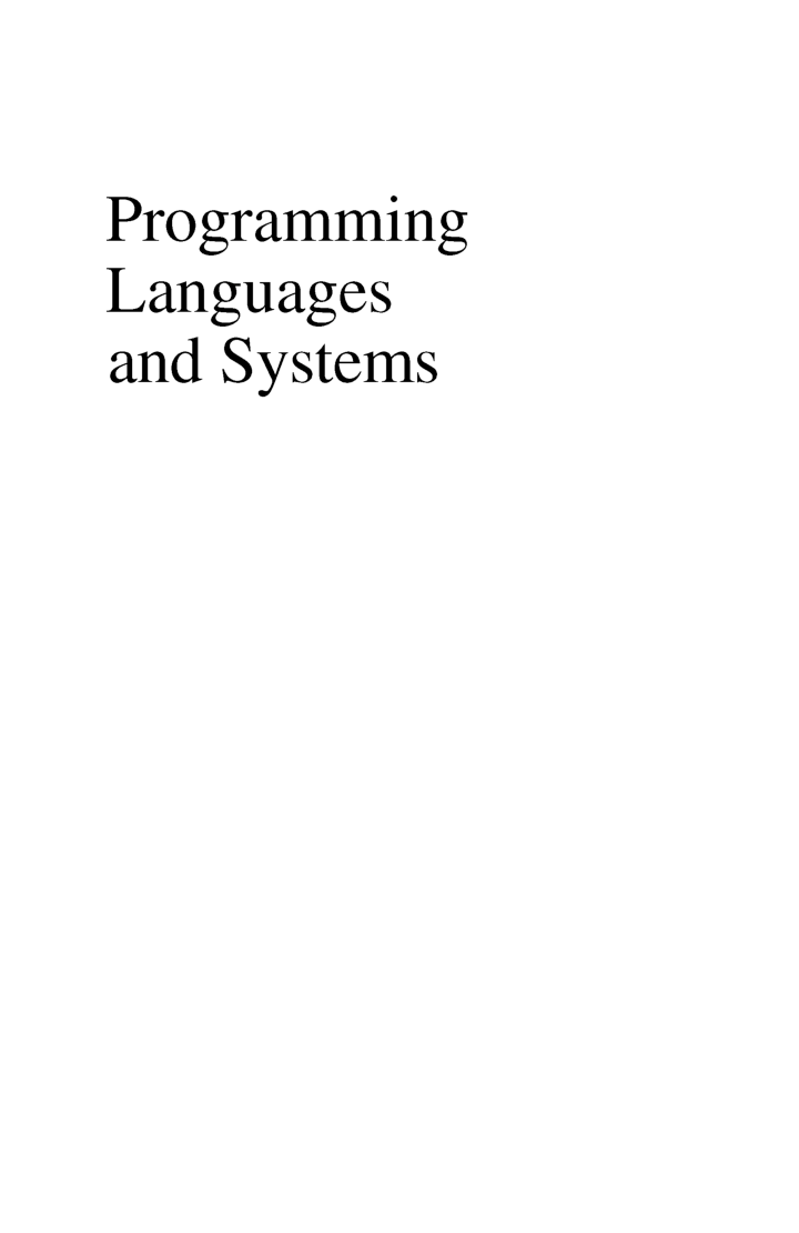 Programming Languages And Systems - Page 4