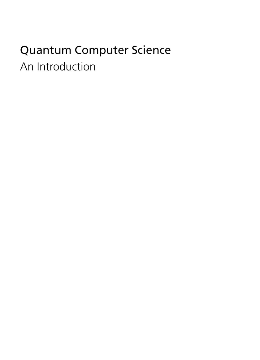 Quantum Computer Science An Introduction - Page 4