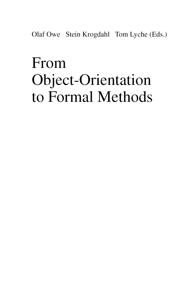 From Object Orientation To Formal Methods - Page 4