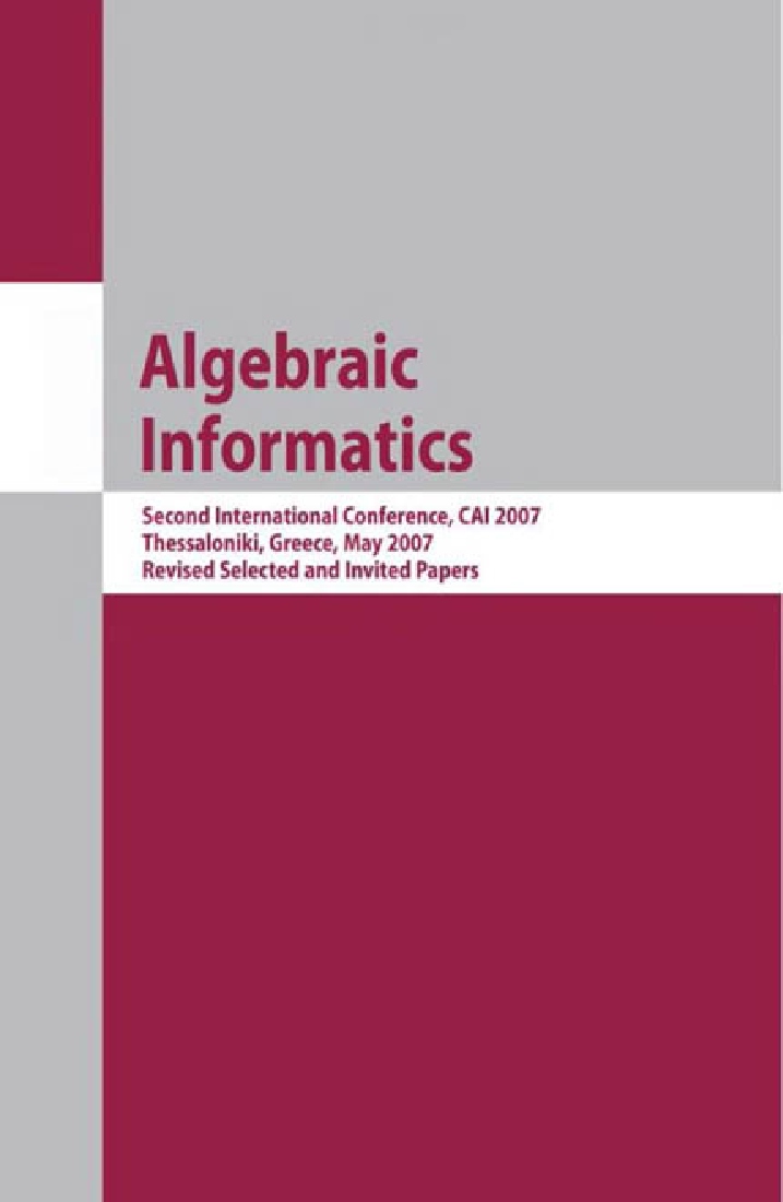 Algebraic Informatics - Page 1