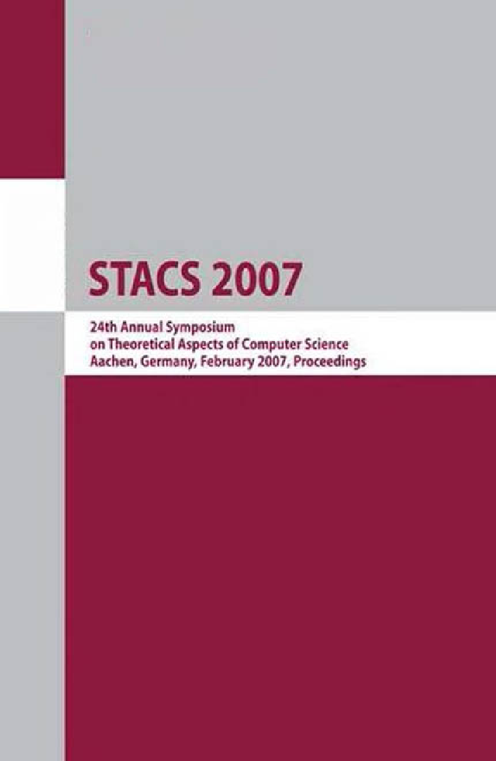 STACS 2007 - Page 1
