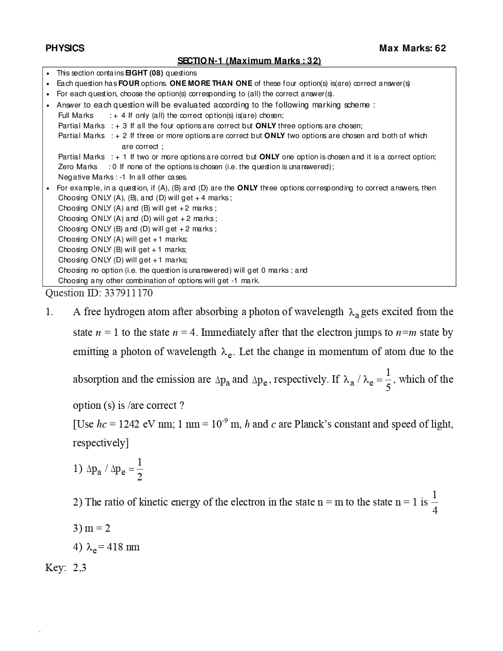 IIT JEE Advance Paper Question Answer With Solution 2019 Paper-2 - Page 2