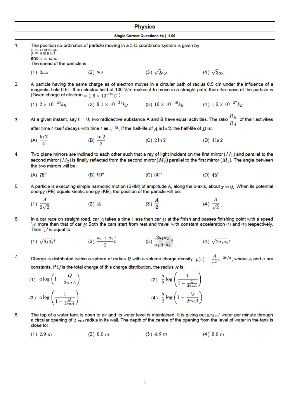 IIT JEE Mains Paper Question With Answer 2019 Paper-2 - Page 2