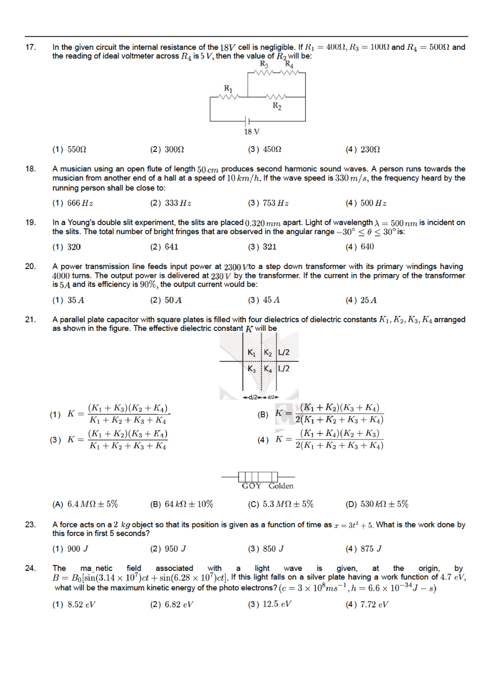 IIT JEE Mains Paper Question With Answer 2019 Paper-2 - Page 4