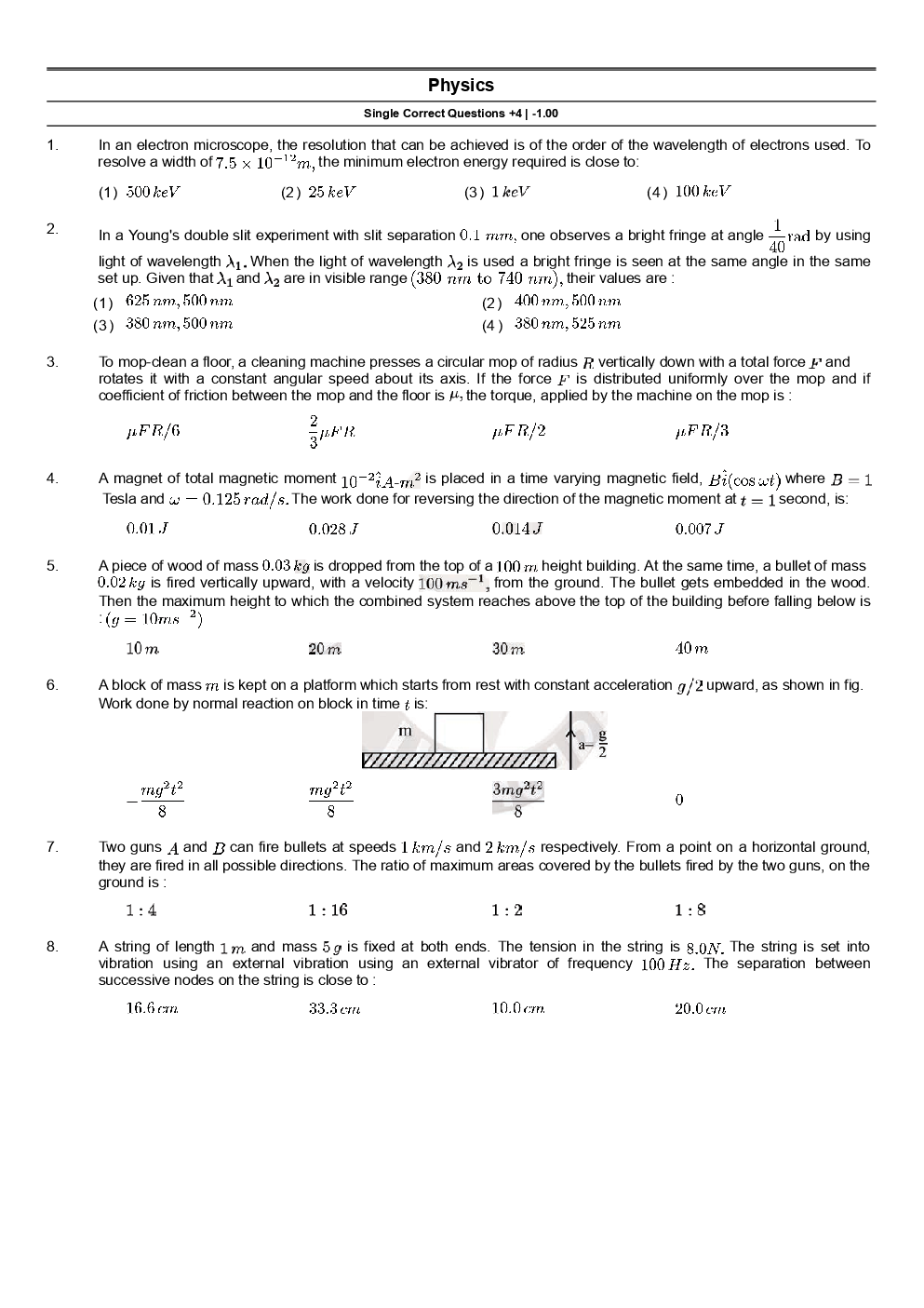 IIT JEE Mains Paper Question Answer With Solution 2019 Paper-4 - Page 2