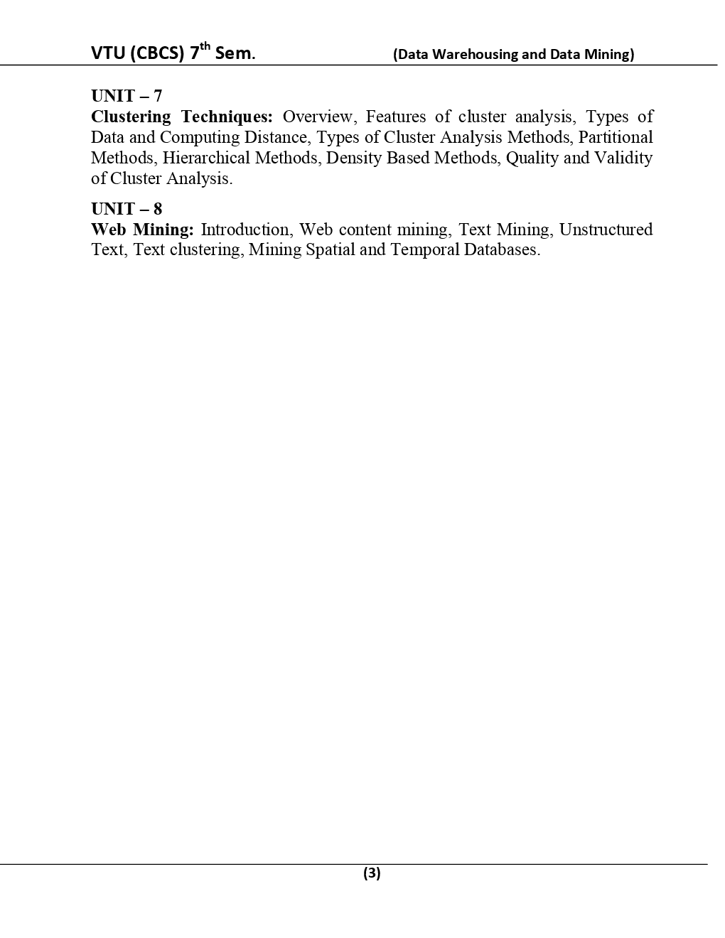 Data Warehousing And Data Mining  For VTU BE 7th Sem Computer Science Engineering - Page 4