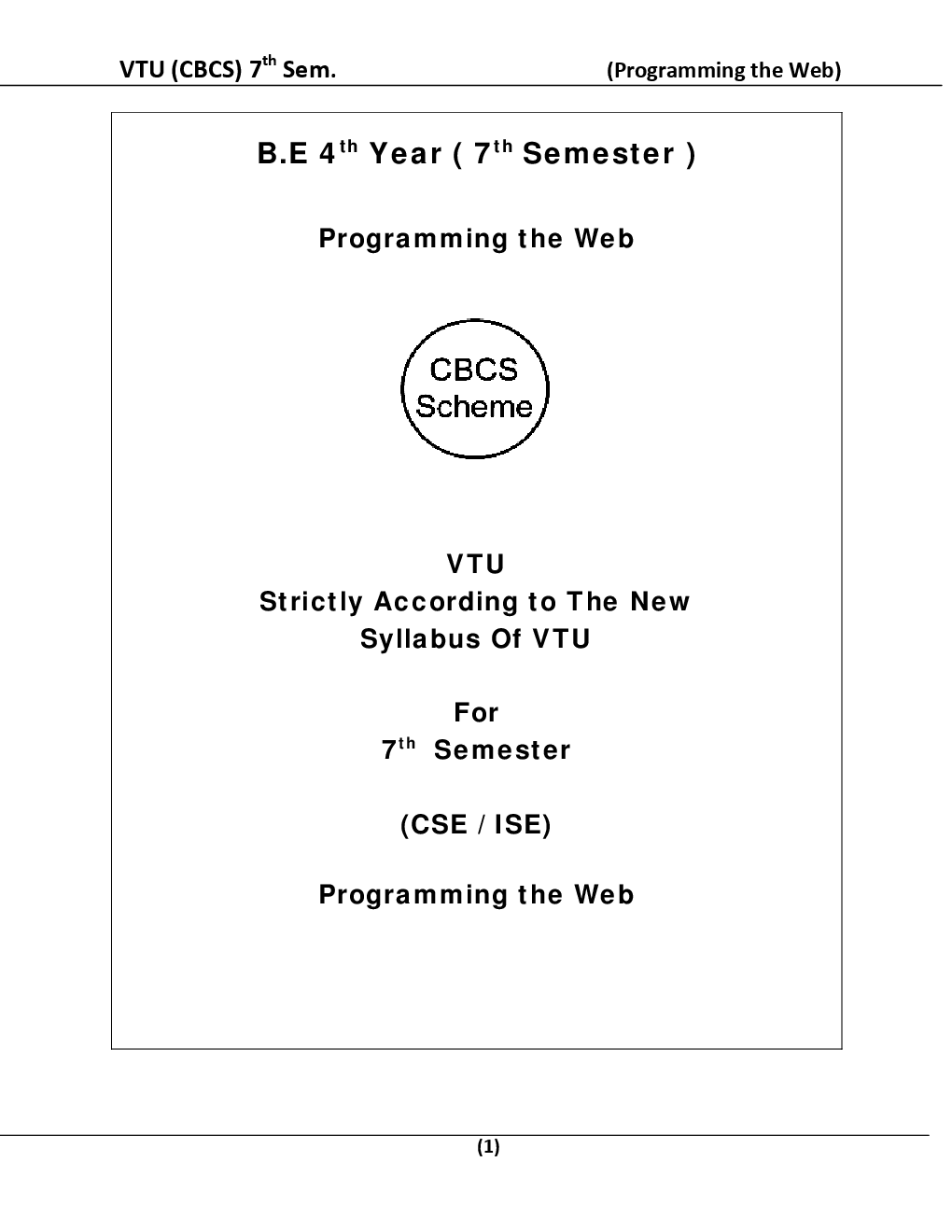 Programming The Web For VTU BE 7th Sem Computer Science Engineering - Page 2