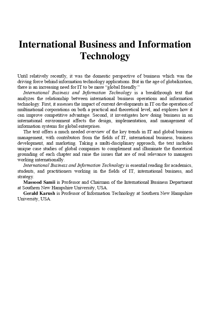 International Business And Information Technology - Page 2