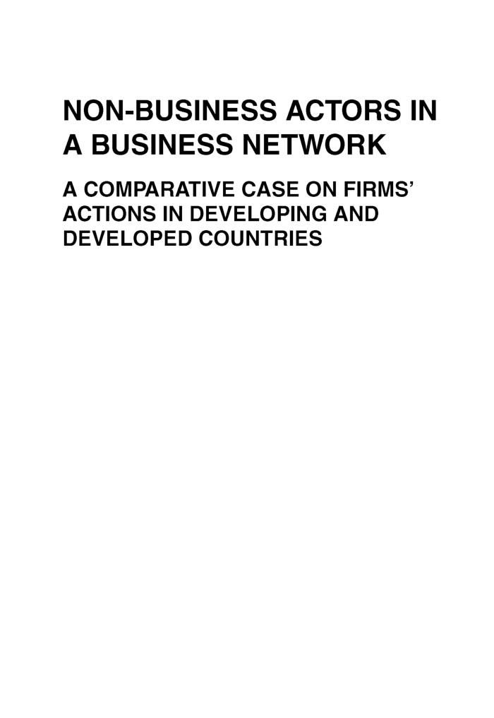 Non Business Actors In A Business Network - Page 3