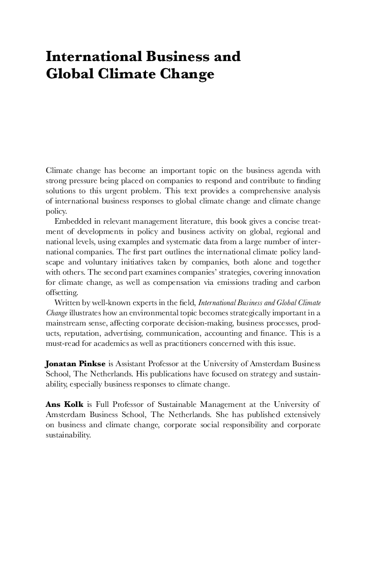 International Business And Global Climate Change - Page 2