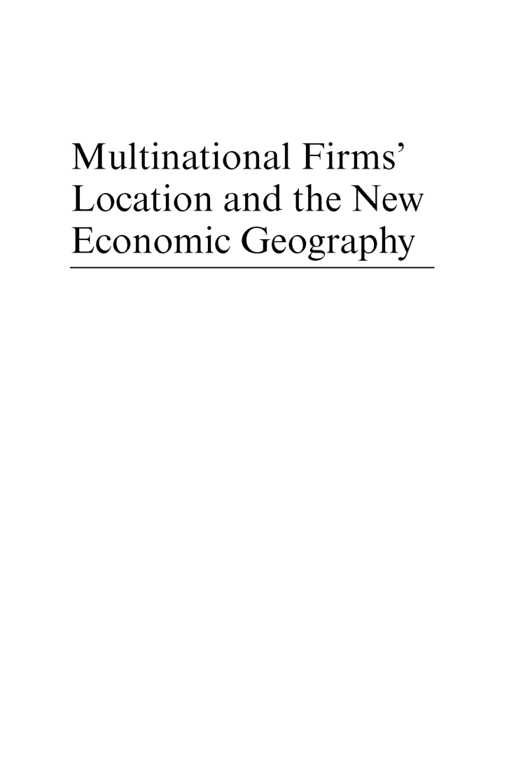 Multinational Firms Location And The New Economic Geography - Page 4