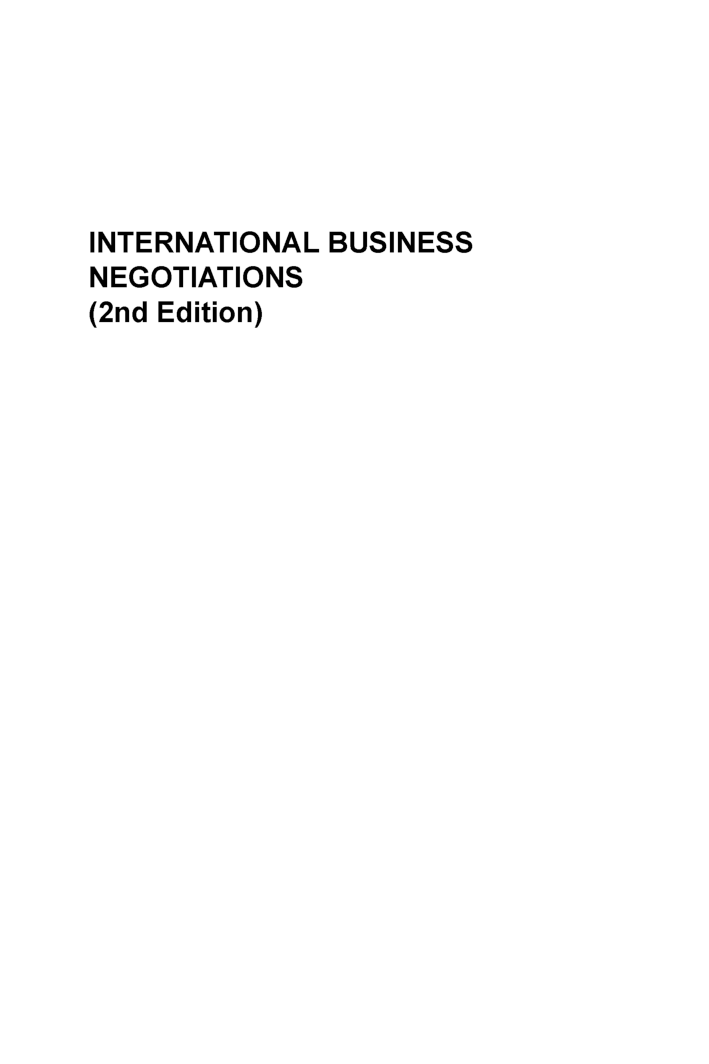 International Business Negotiations - Page 2