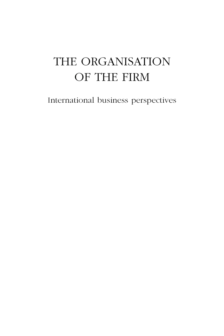 The Organisation Of The Firm - Page 4