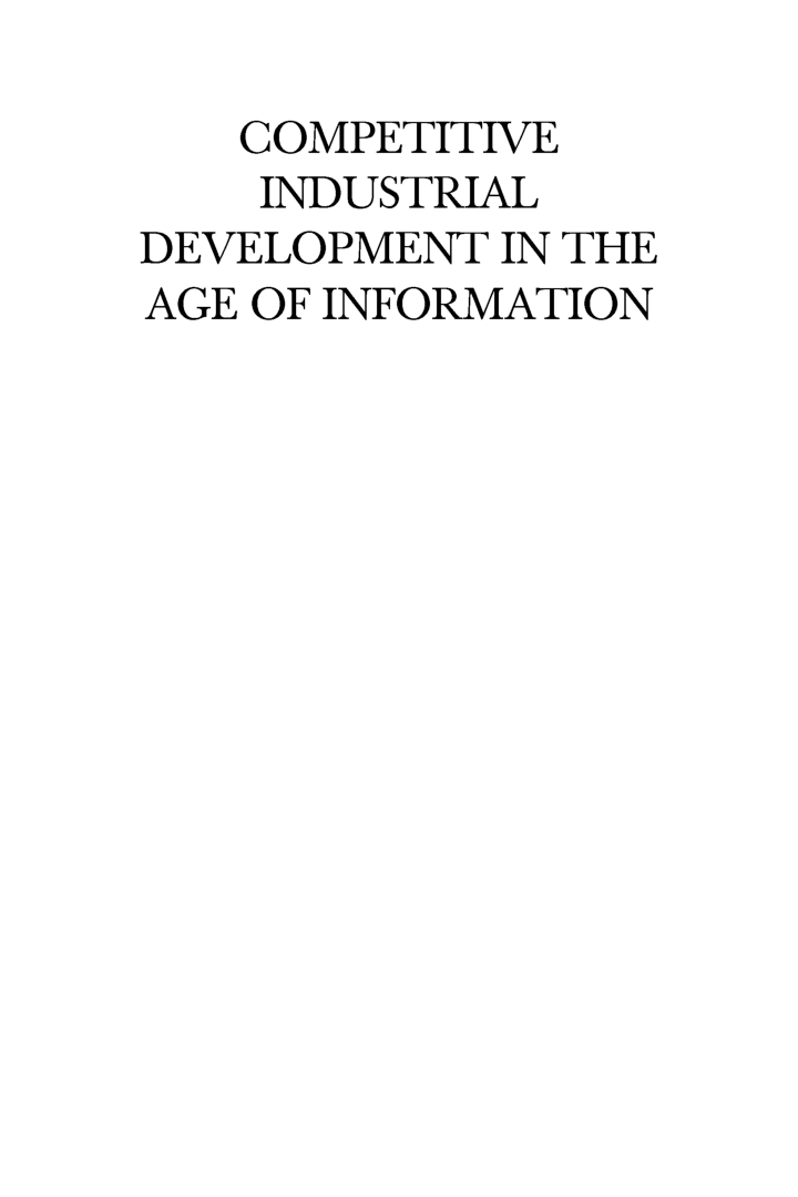 Competitive Industrial Development In The Age Of Information - Page 4
