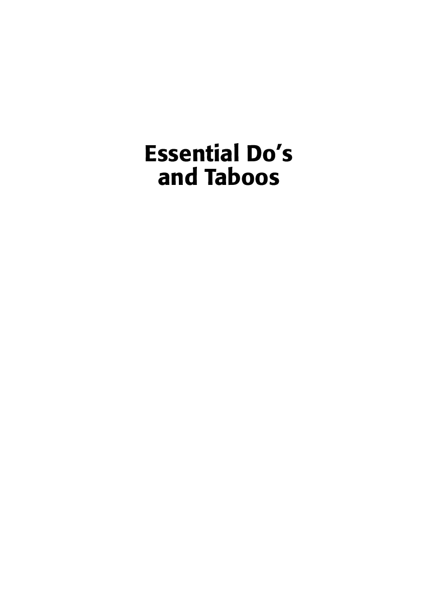 Essential Do's And Taboos - Page 3