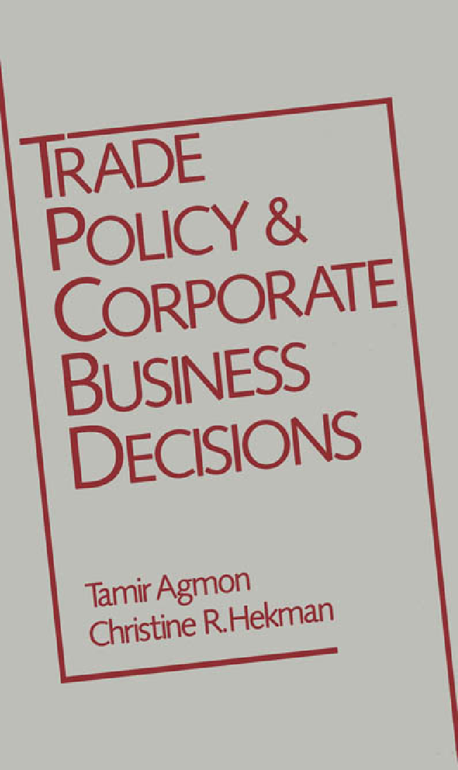 Trade Policy And Corporate Business Decisions - Page 1
