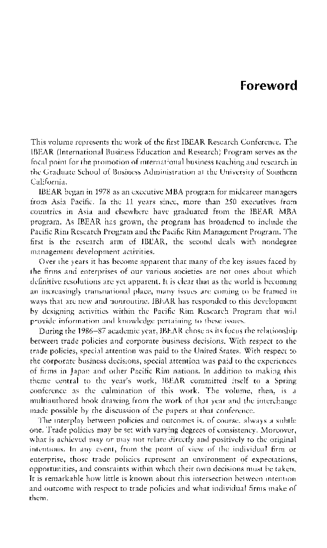Trade Policy And Corporate Business Decisions - Page 3