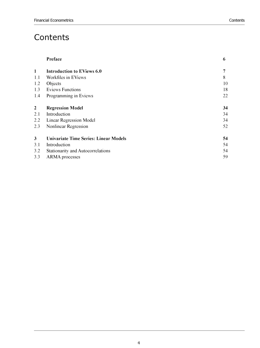 Financial Econometrics - Page 4