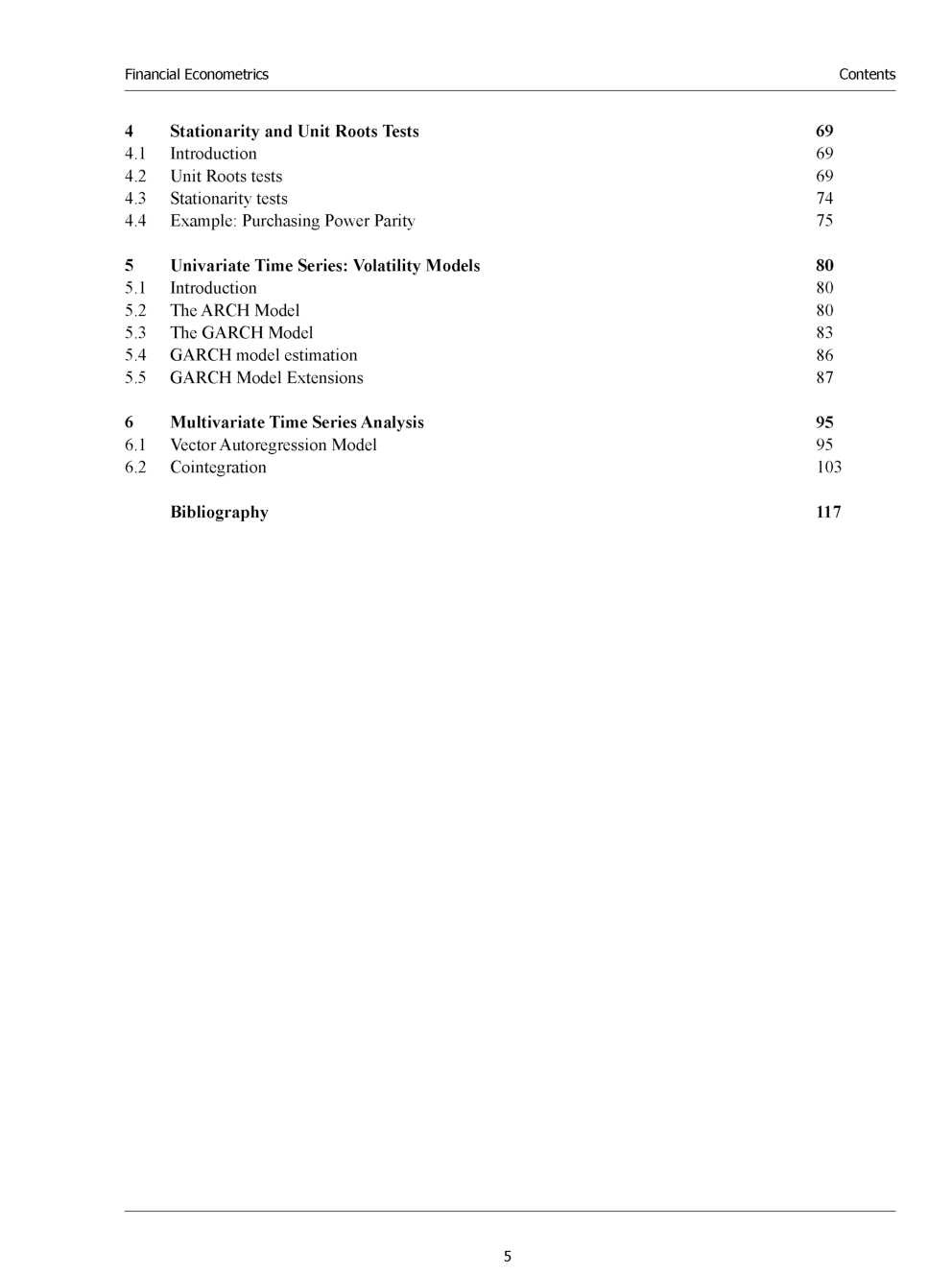 Financial Econometrics - Page 5