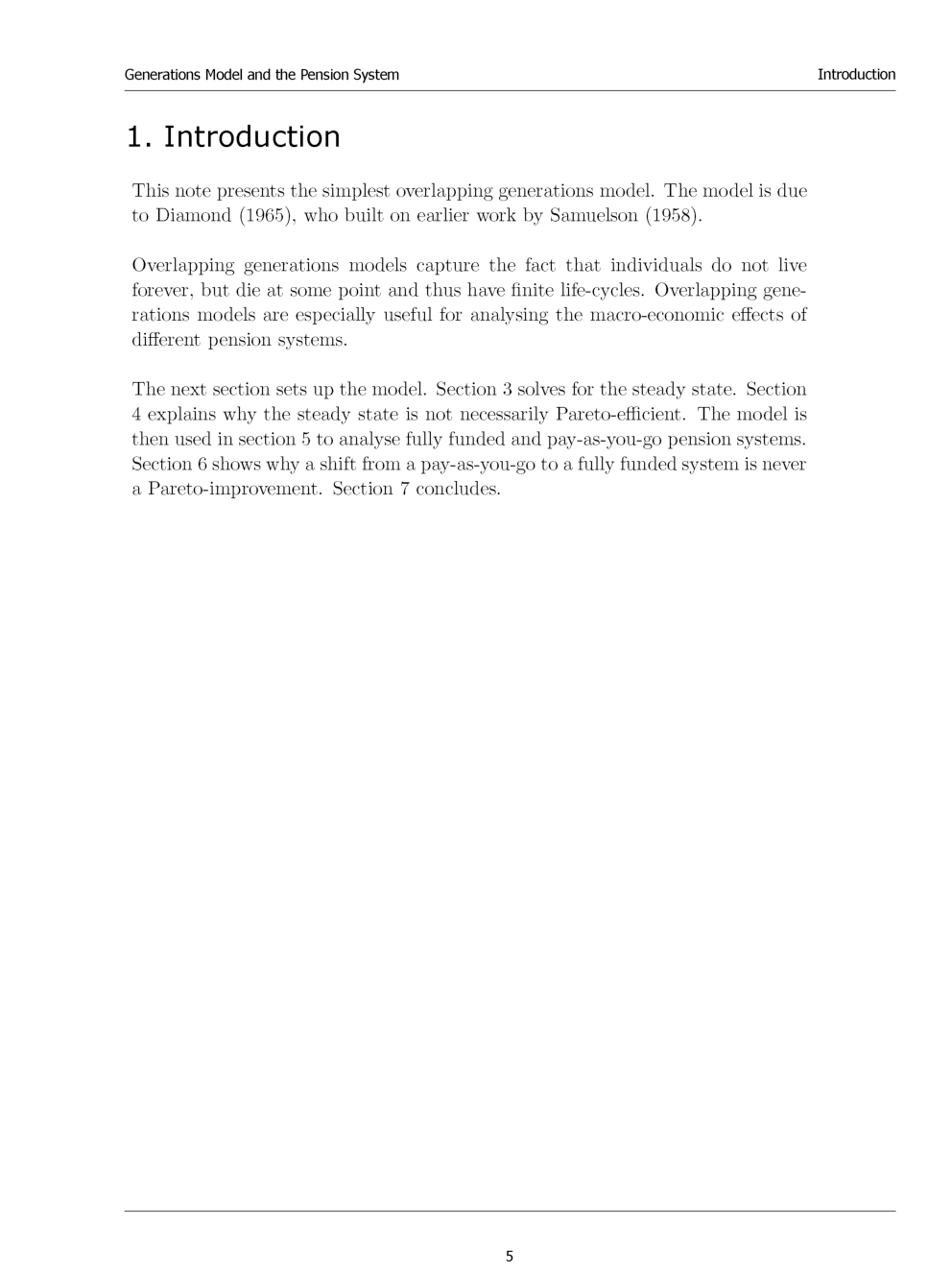 Generations Model And The Pension System - Page 5