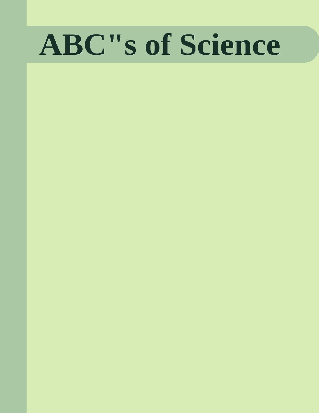 ABC’s Of Science - Page 1