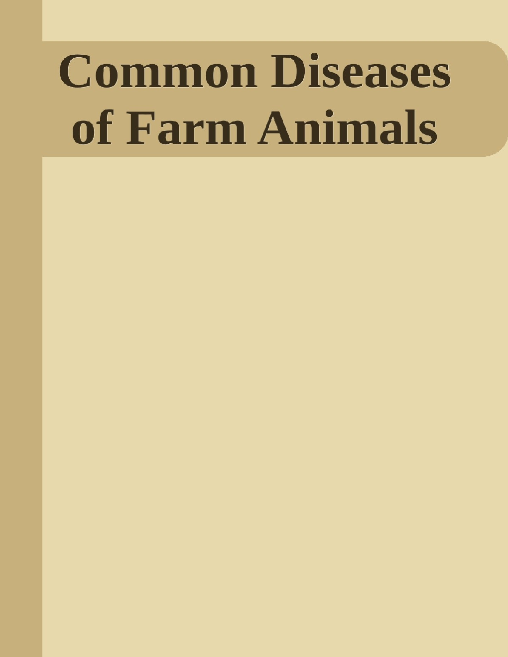Common Diseases Of Farm Animals - Page 1