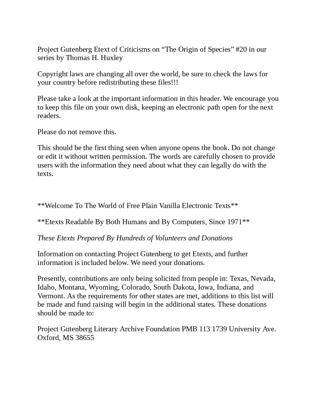 Criticisms On The Origin Of Species - Page 2