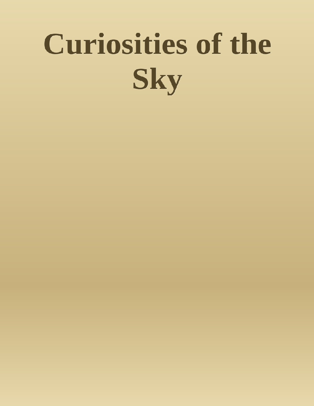 Curiosities Of The Sky - Page 1