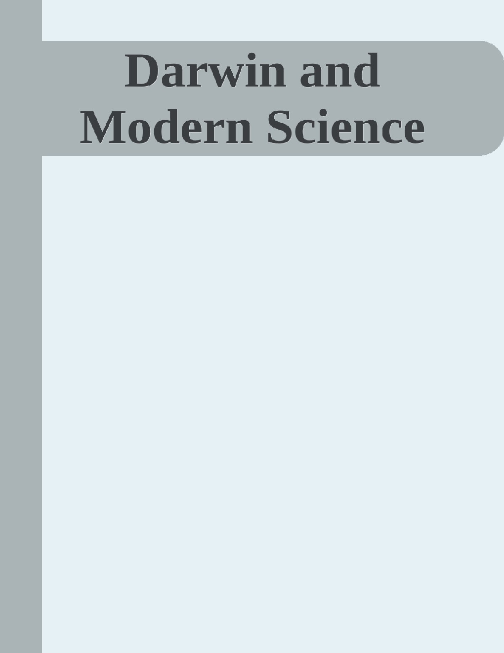 Darwin and Modern Science - Page 1