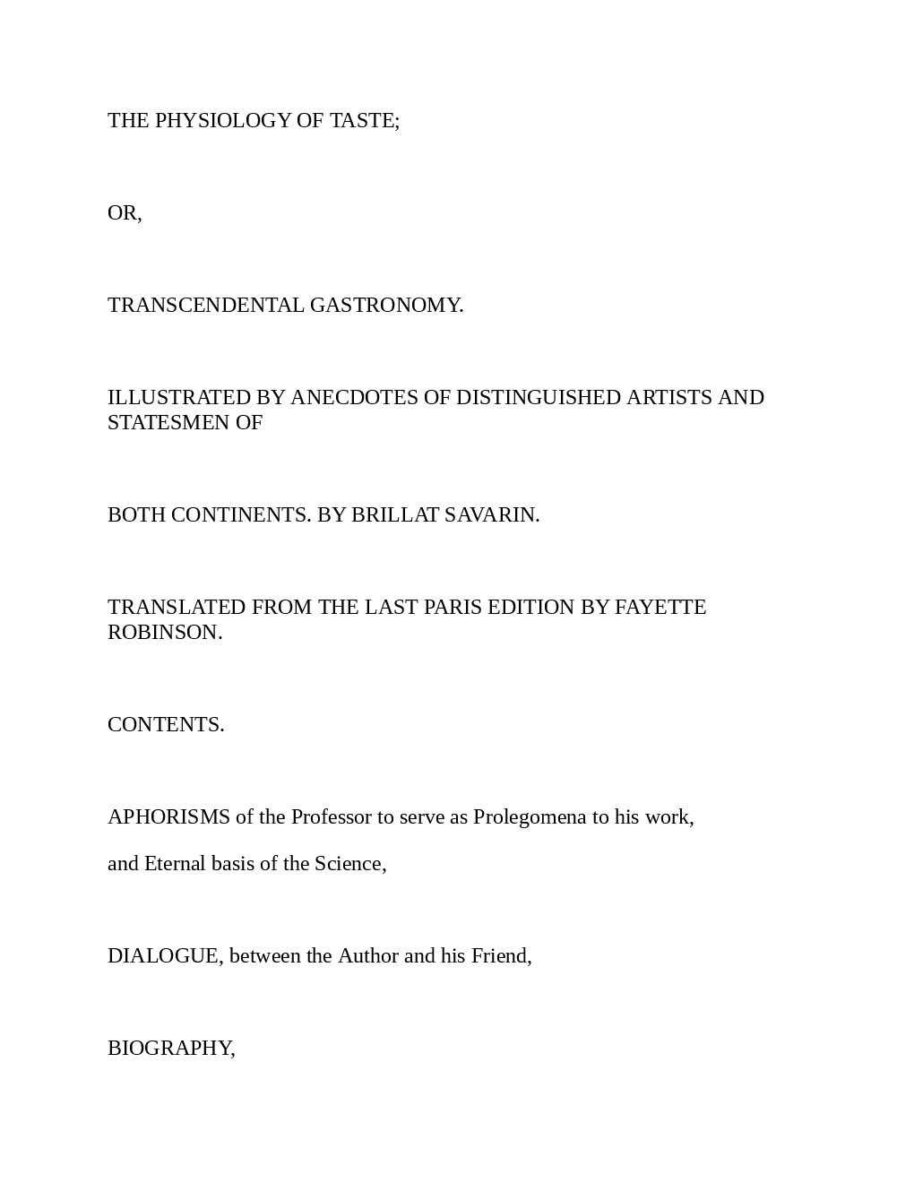The Physiology of Taste - Page 2