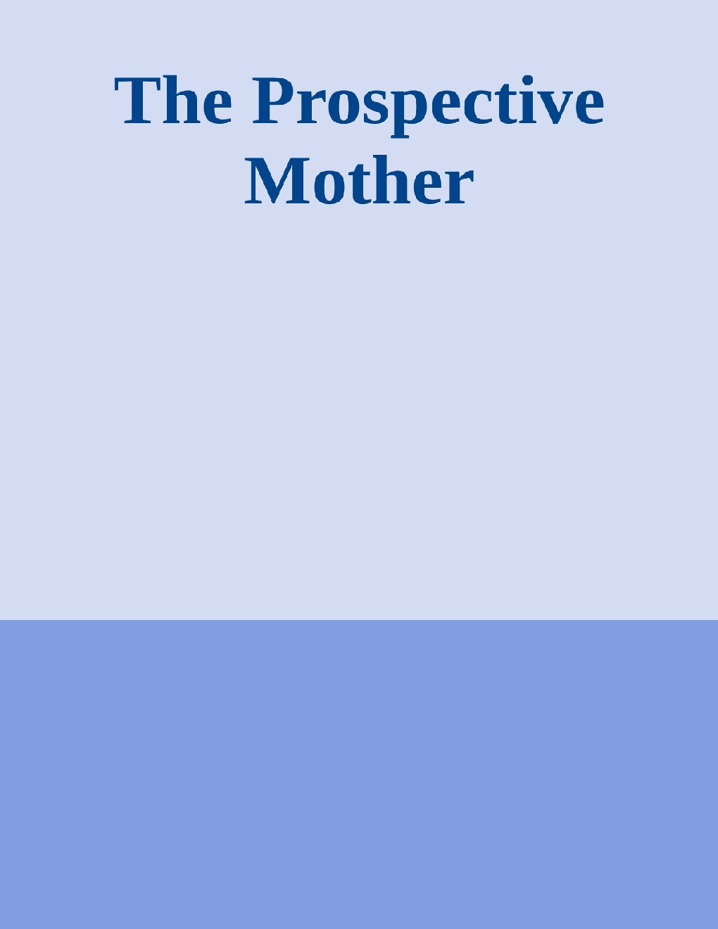 The Prospective Mother - Page 1