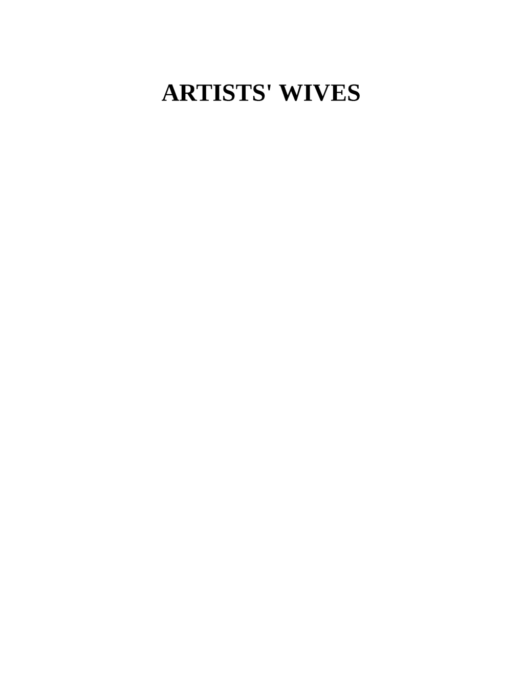 Artists Wives - Page 2