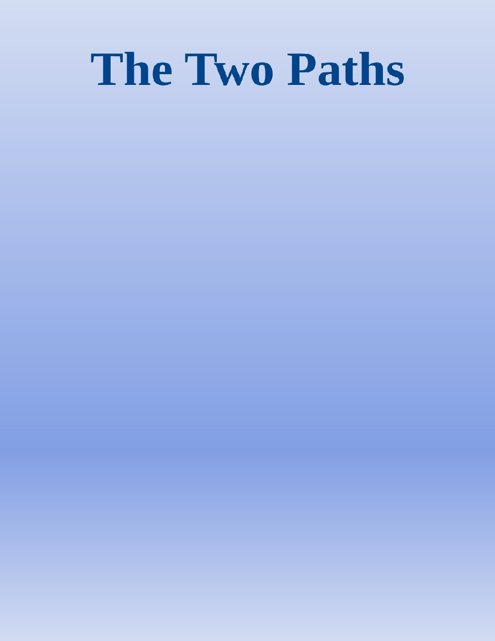 The Two Paths - Page 1