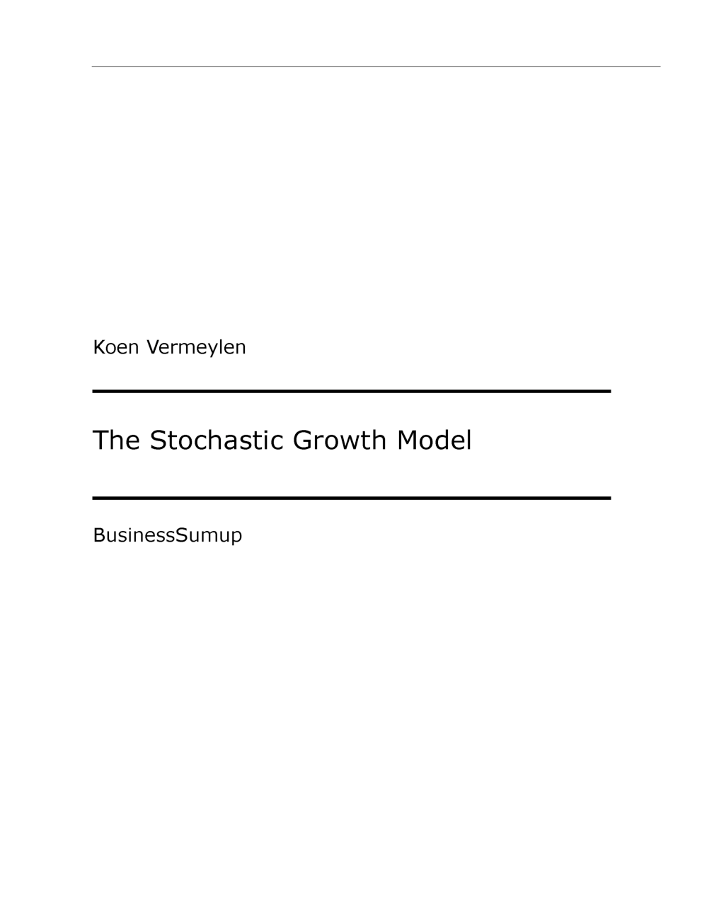 The Stochastic Growth Model - Page 2