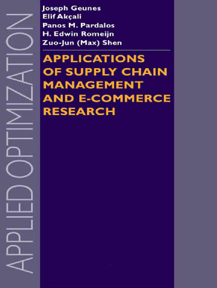 Applications Of Supply Chain Management And E-Commerce Research - Page 1