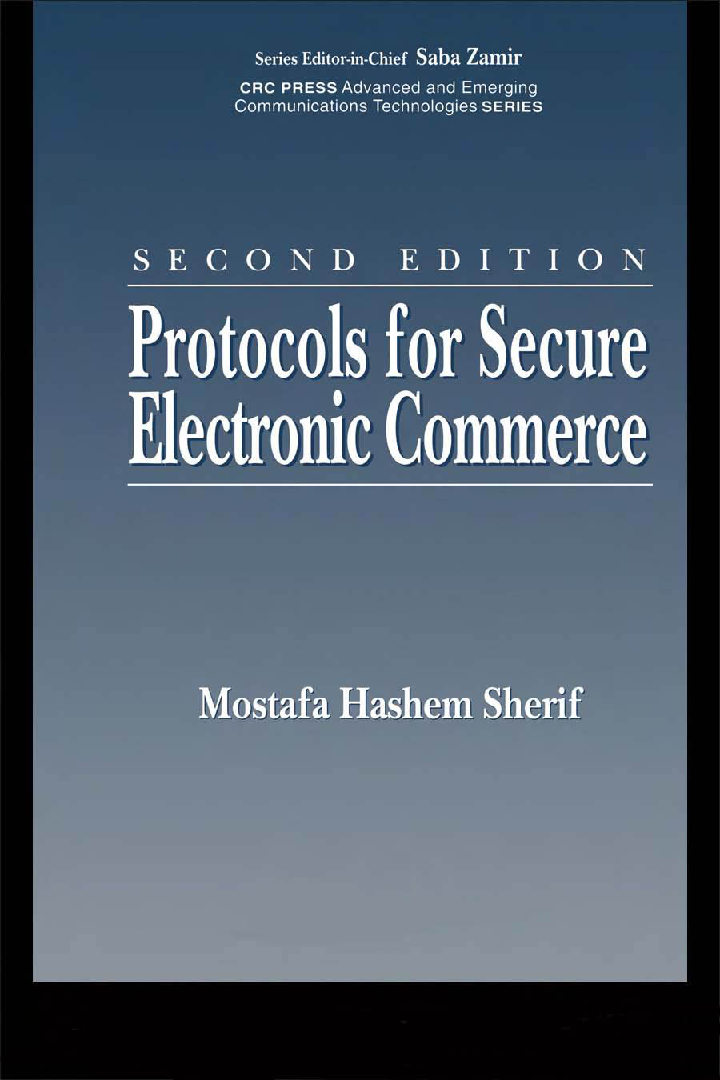 Protocols For Secure Electronic Commerce Second Edition - Page 1