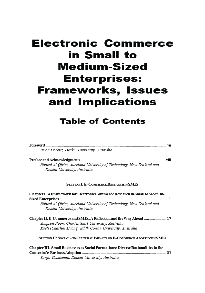 Electronic Commerce In Small To Medium Sized Enterprises - Page 2