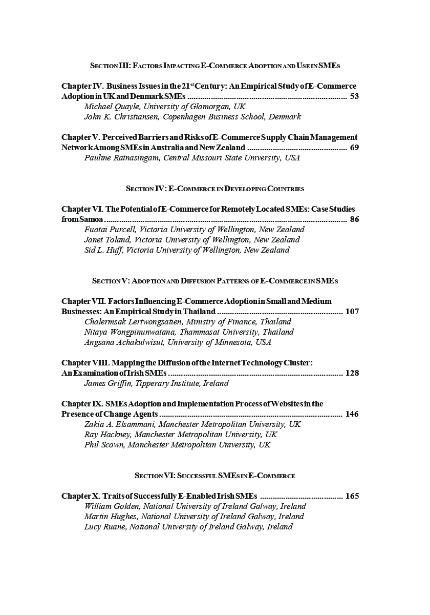 Electronic Commerce In Small To Medium Sized Enterprises - Page 3