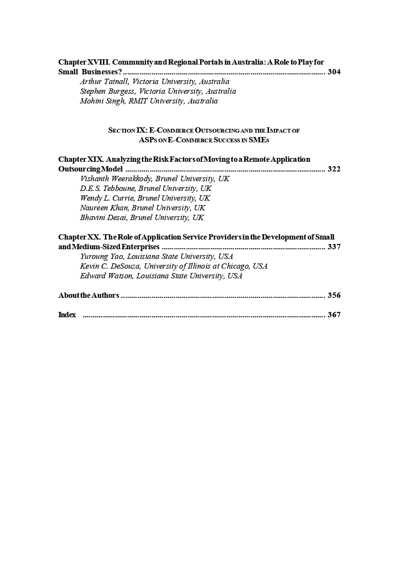 Electronic Commerce In Small To Medium Sized Enterprises - Page 5