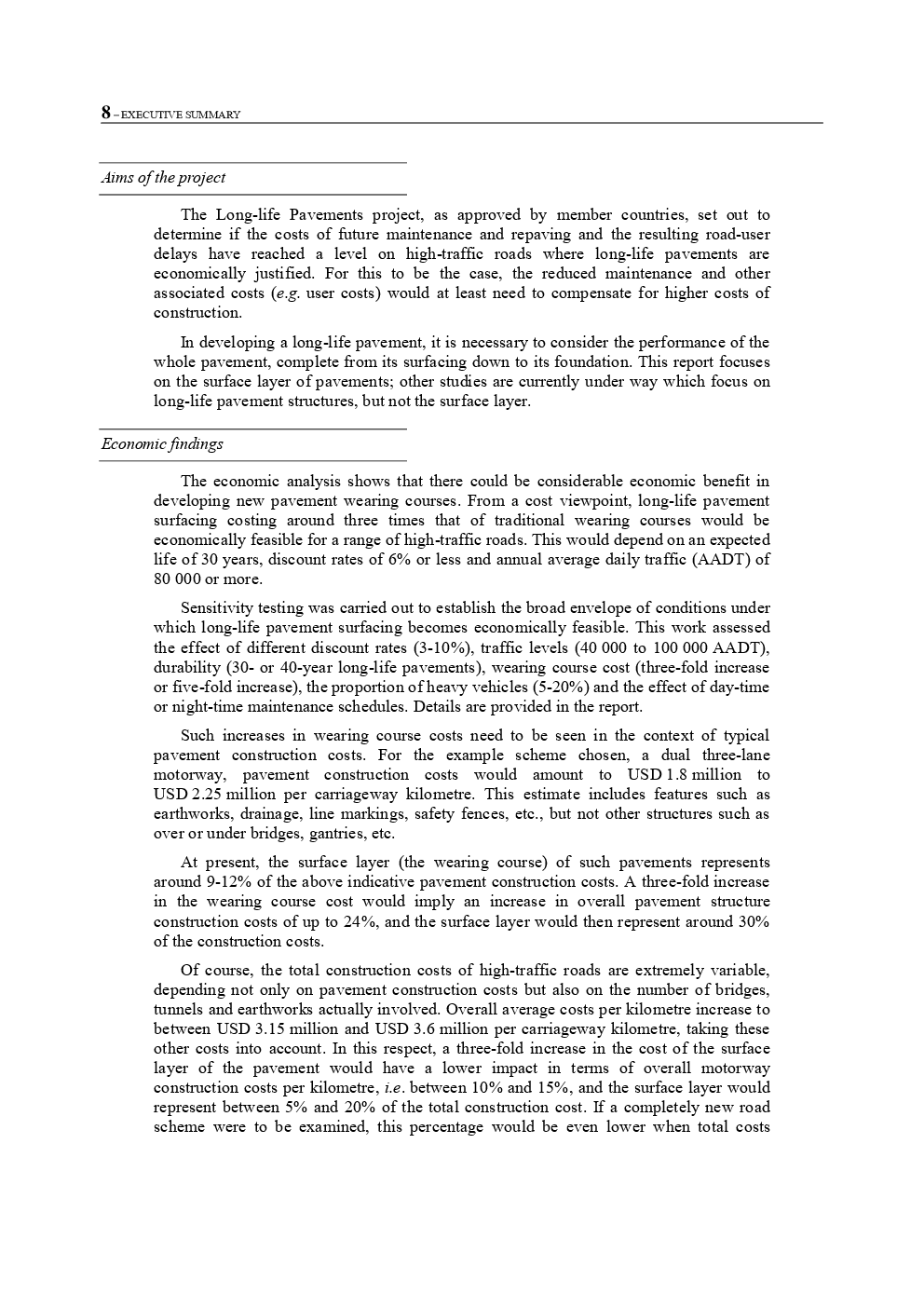 Economic Evaluation Of Long Life Pavements - Page 5