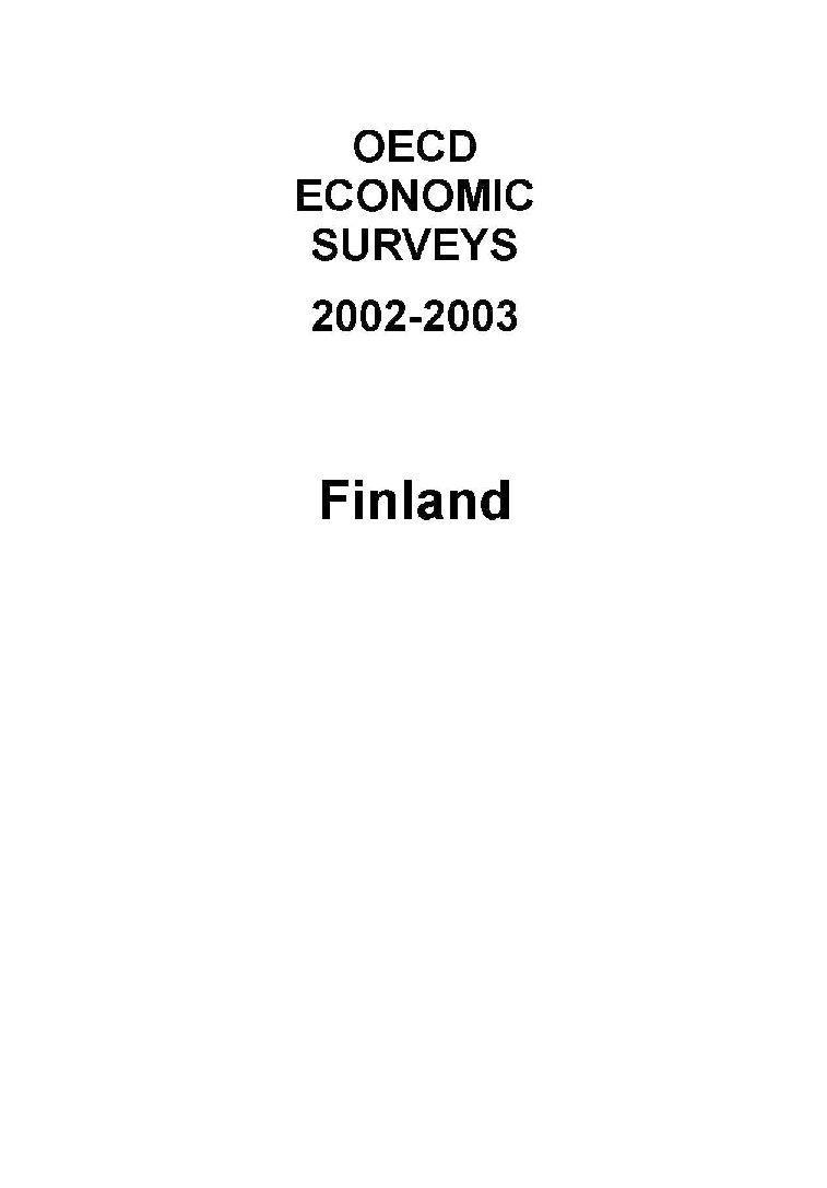 Economic Surveys 2002-2003 Finland - Page 1