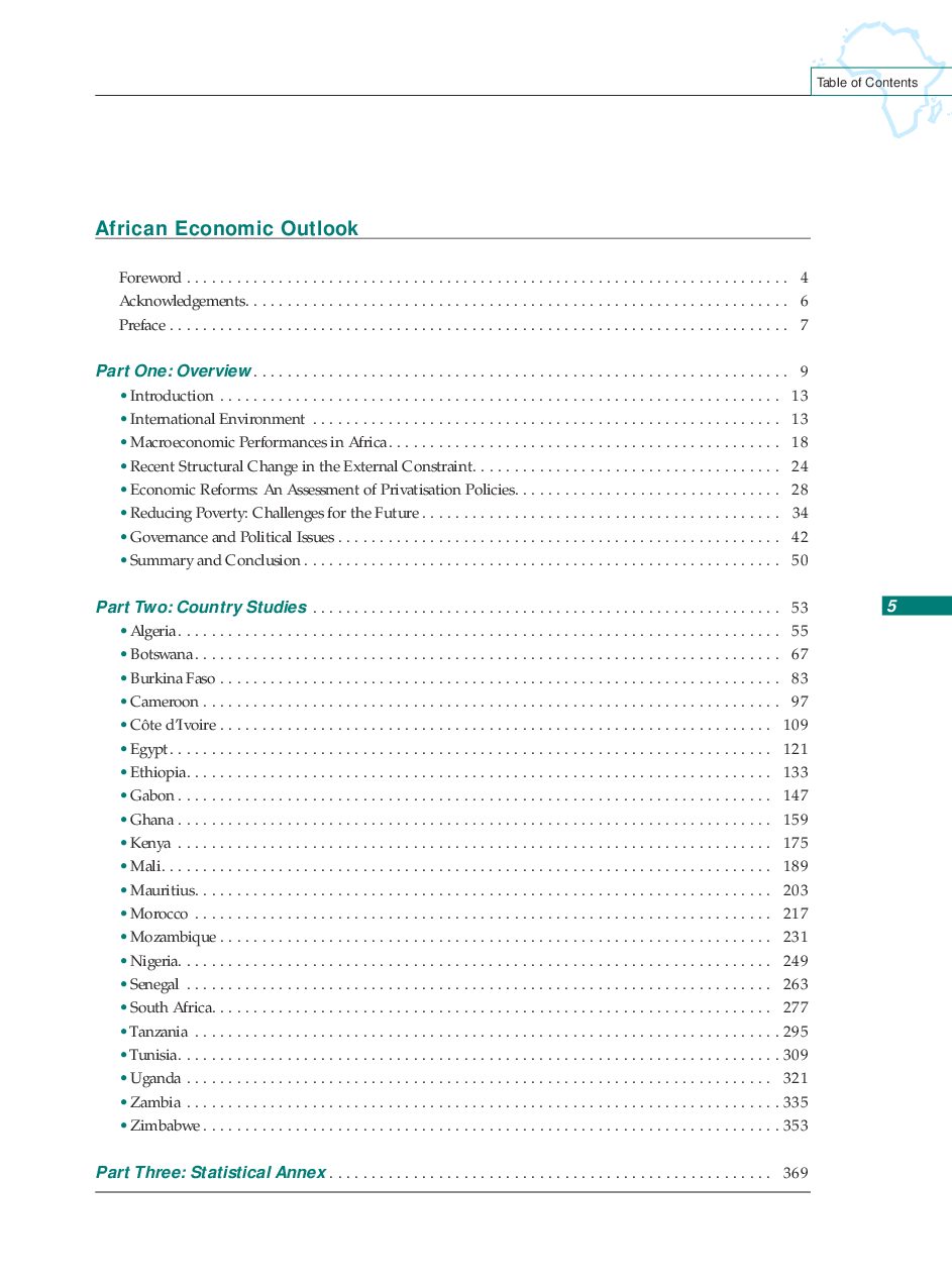 African Economic Outlook 2009 - Page 4